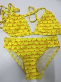 bikini sjöjungfru gul
