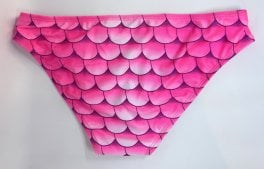 Sjöjungfrubikini breda band rosa vuxen